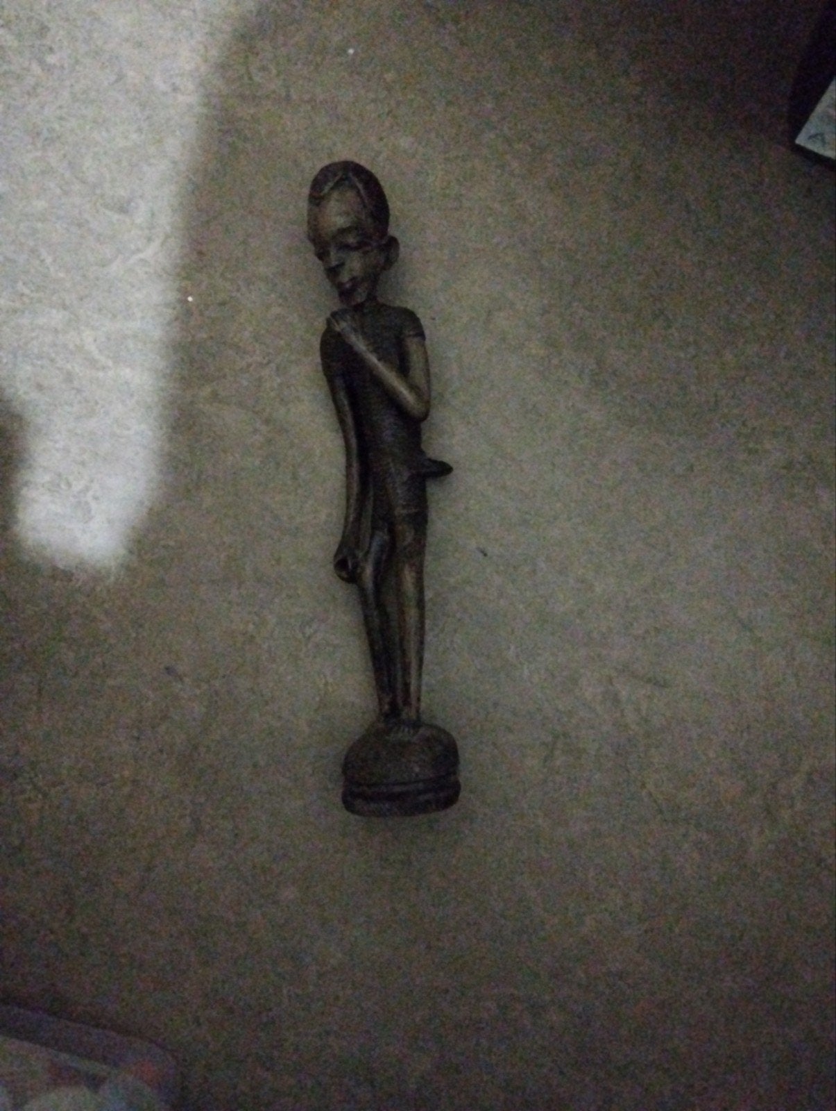 Vintage Afrikaans Houtsnijwerk – De Denker (Ebbenhout / Hard, Antiek en Kunst, Ophalen, Houtsnijwerk