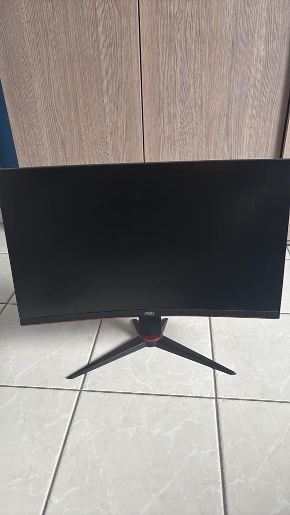 AOC 240Hz curved game monitor, Gebruikt, VA, Minder dan 1 ms, In hoogte verstelbaar