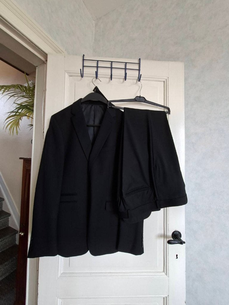 Costume noir WE - Taille 48/50, WE, Comme neuf, Enlèvement, Taille 48/50 (M)