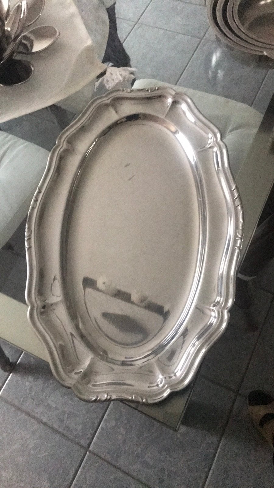 Grote inox schaal schotel, Ophalen of Verzenden