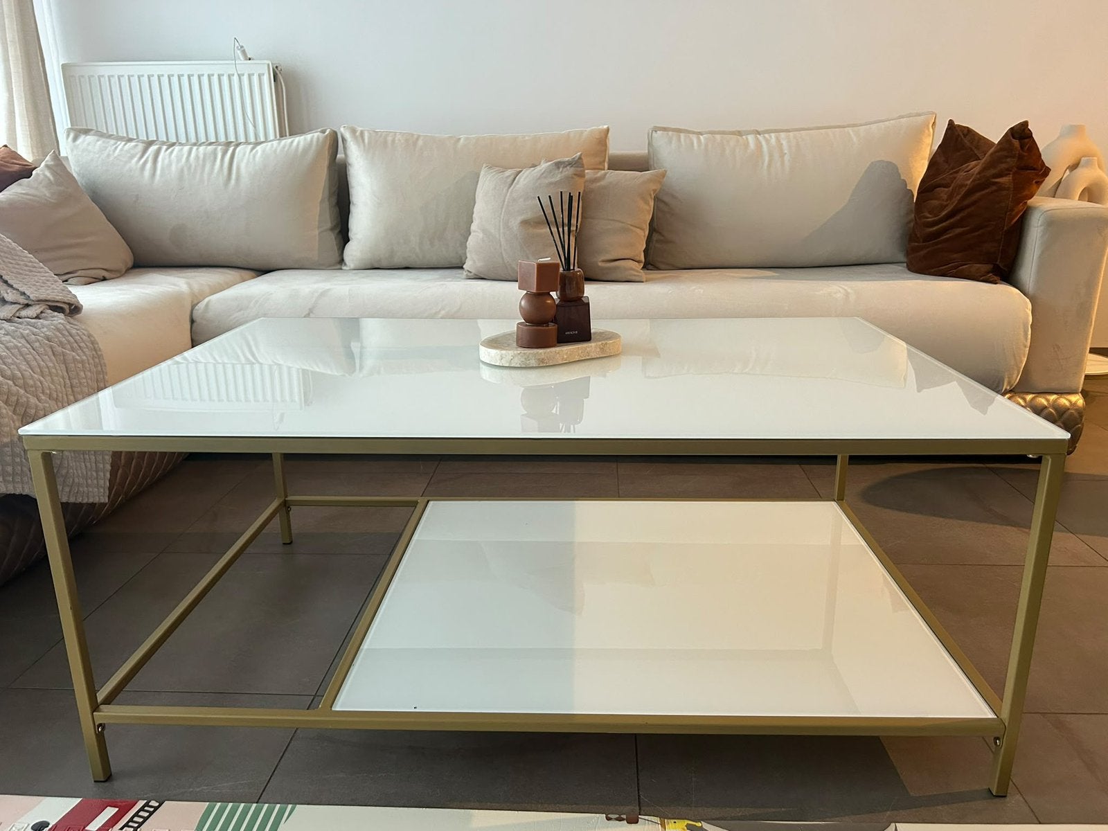 Table basse en verre trempé design, Enlèvement, Comme neuf, Verre