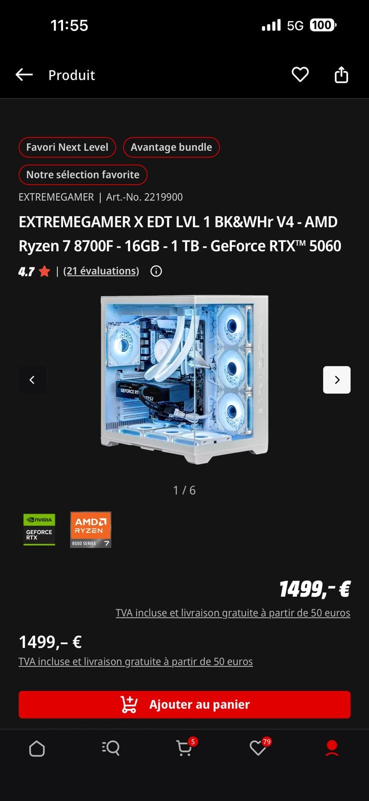 Pc gamer a vendre, Enlèvement ou Envoi, Comme neuf