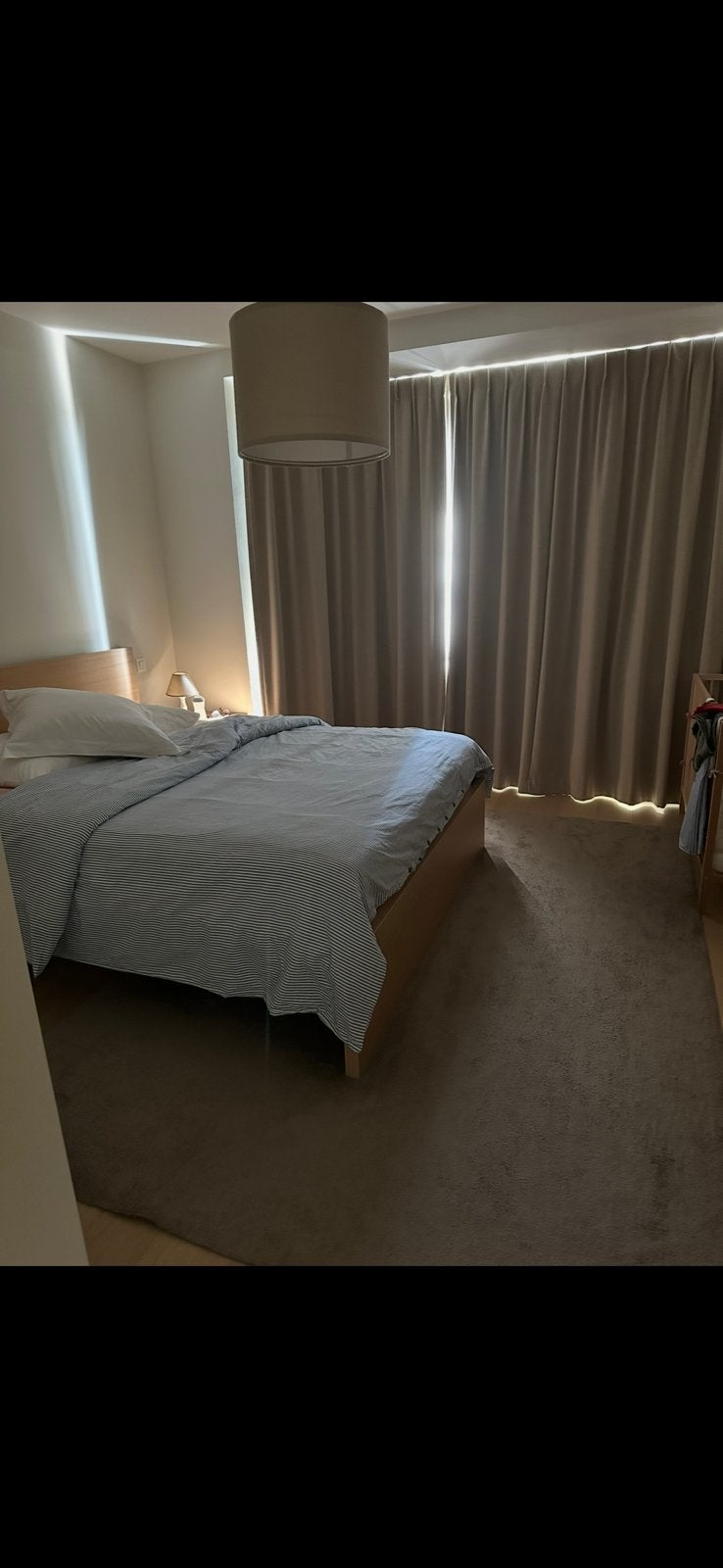 Lit Malm 160x200 avec sommier Leirsund, Immo, Appartementen en Studio's te huur
