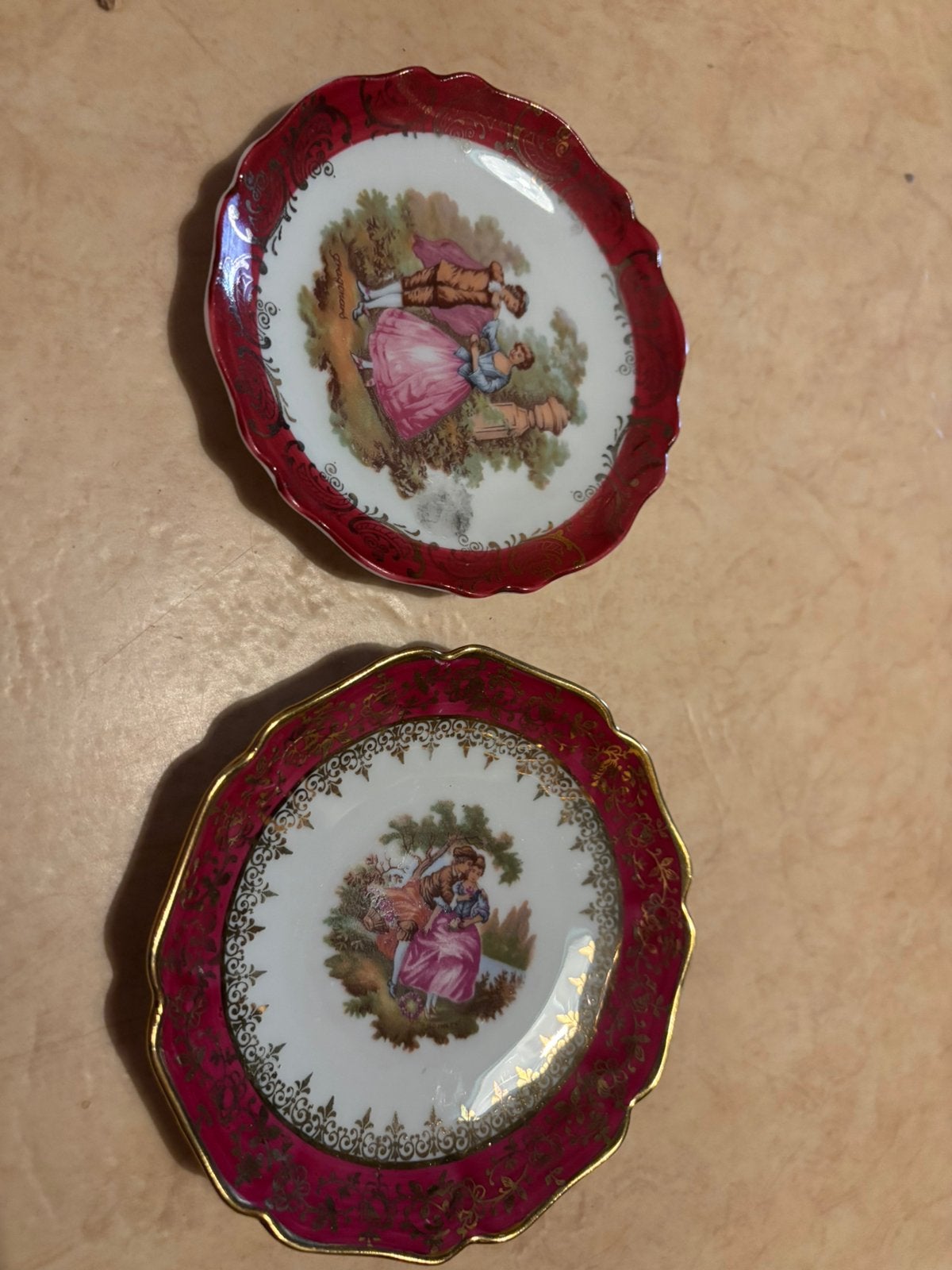 Limoges porcelein bord, Ophalen