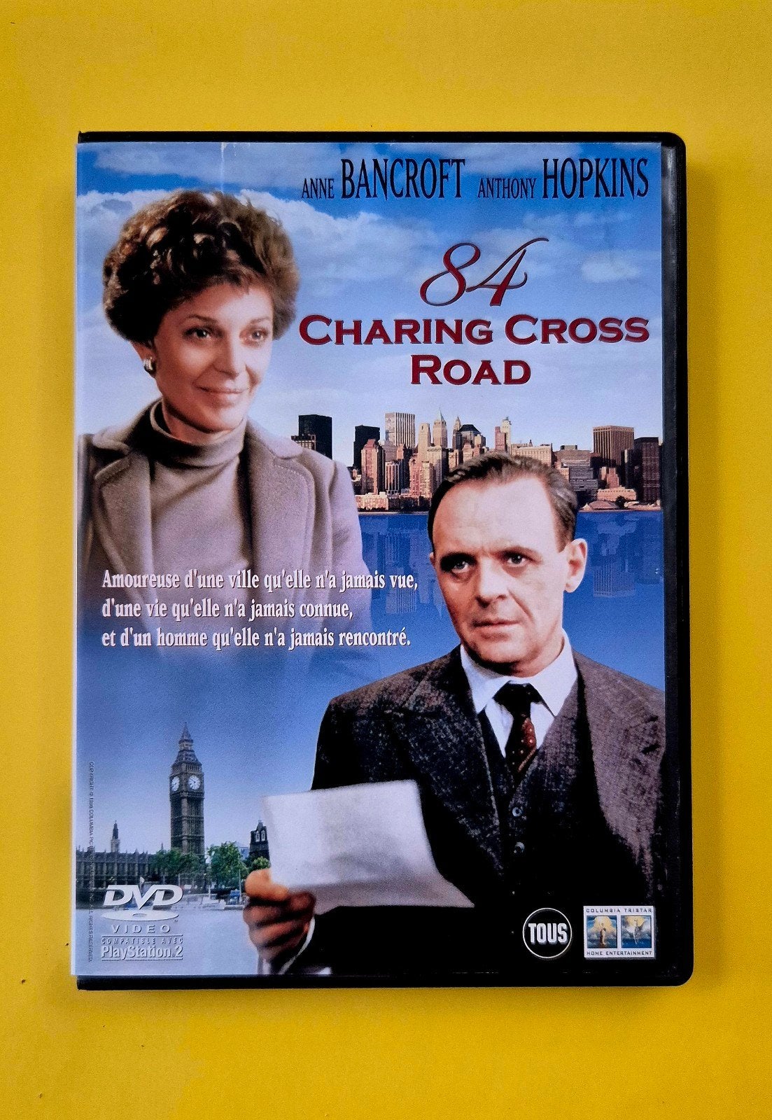 DVD 📀 84 Charing Cross Road - Anthony Hopkins 1986 V2, Enlèvement ou Envoi, Tous les âges, Autres genres, Néerlandais