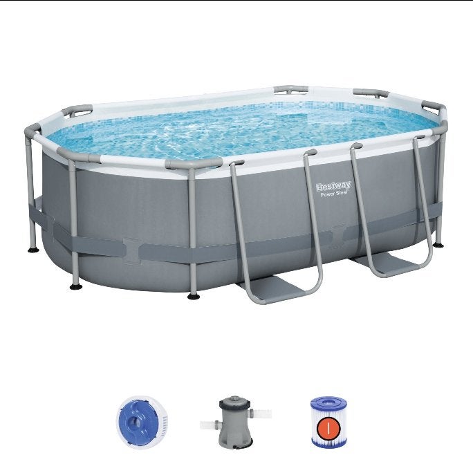Piscine ovale Bestway Power en acier 305 x 200 x 84 cm, Enlèvement ou Envoi, Neuf, Autres types
