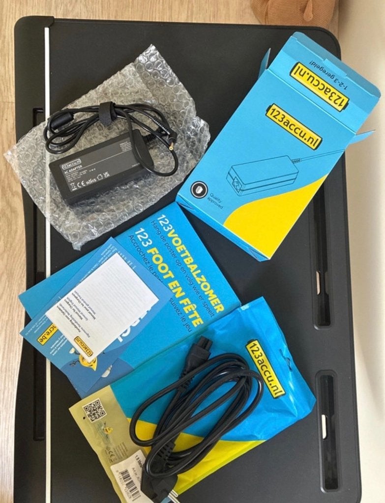 Laptop oplader nieuw in de verpakking, Computers en Software, Laptop-opladers, Ophalen of Verzenden, Nieuw, 123accu