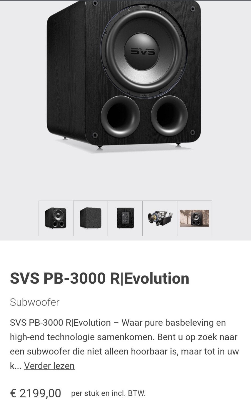 Svs pb-3000 R-evolution, Audio, Tv en Foto, Ophalen, Subwoofer