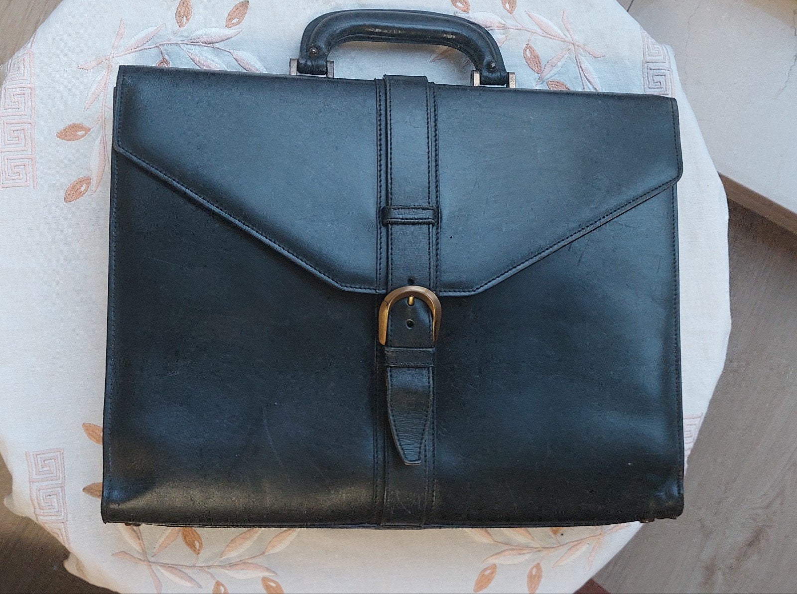 Prachtige zwarte leren tas van Bally, Ophalen, Gebruikt, Zwart, Aktetas of Boekentas