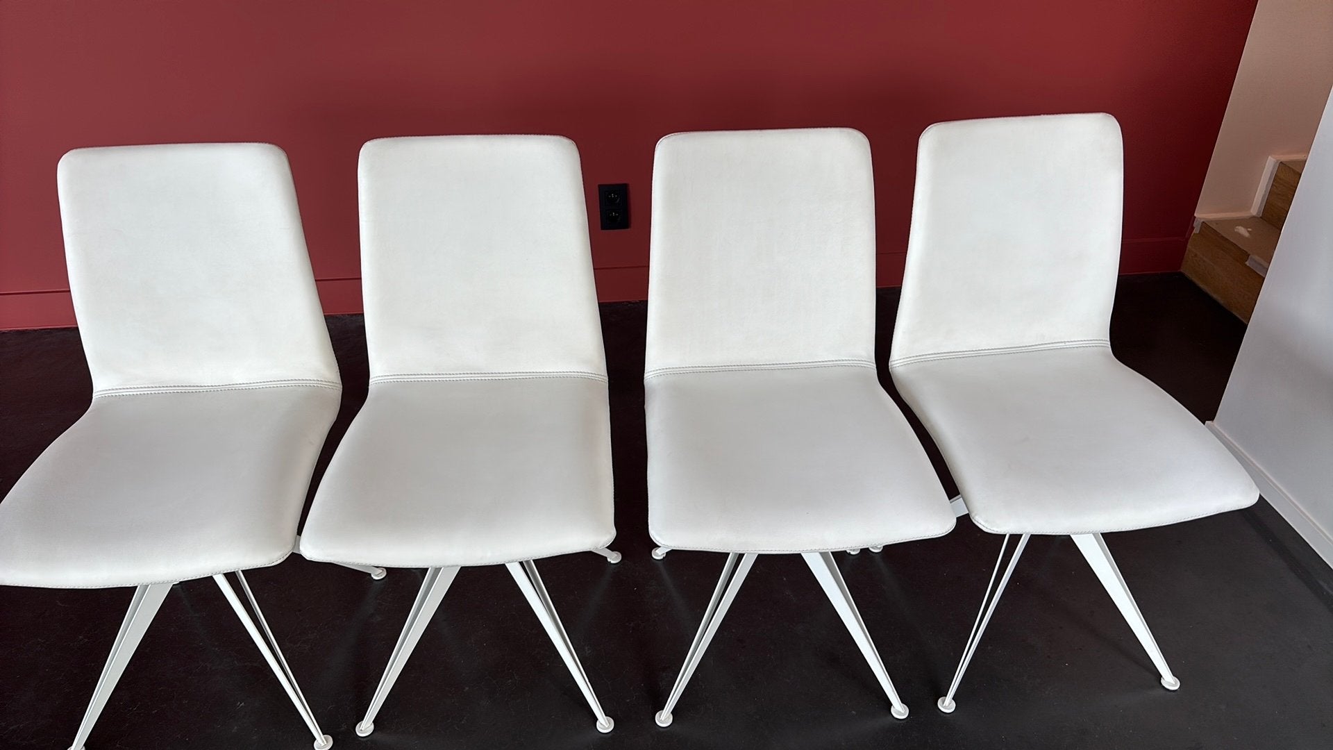 Eetkamerstoelen Sitino, Comme neuf, Enlèvement, Blanc, Quatre