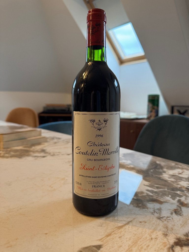Château Coutelin-Merville Saint Estèphe 1996, Neuf, Enlèvement ou Envoi, Pleine, Vin rouge