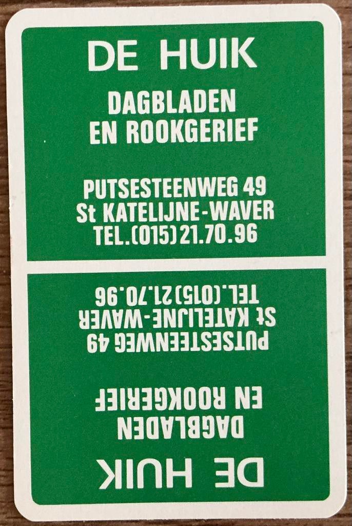 Joker DE HUIK/JOURNAUX ET TABLE À FUMER/ST KATELIJNE-WAVER, Enlèvement ou Envoi, Comme neuf, Joker(s)