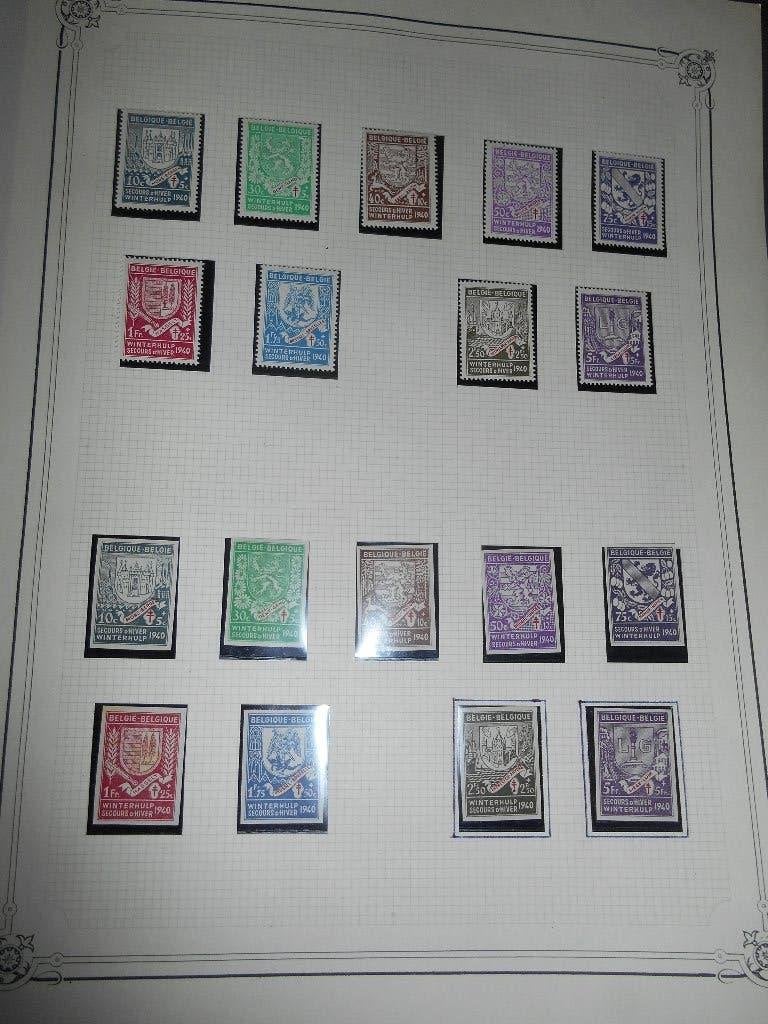 Lot de 2 série de 9 T Belge Secours d'hiver 1940 ( Dentelés, Timbres & Monnaies, Enlèvement ou Envoi