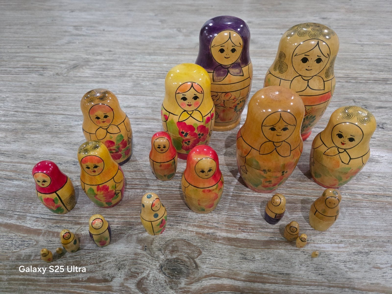 Vintage Russische Matroesjka Set (21-delig) - USSR 1986, Ophalen of Verzenden