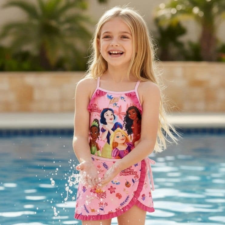 Disney Princess Badpak met Sarong - 98/104-110/116-122/128, Meisje, Badpak, Nieuw, Ophalen of Verzenden