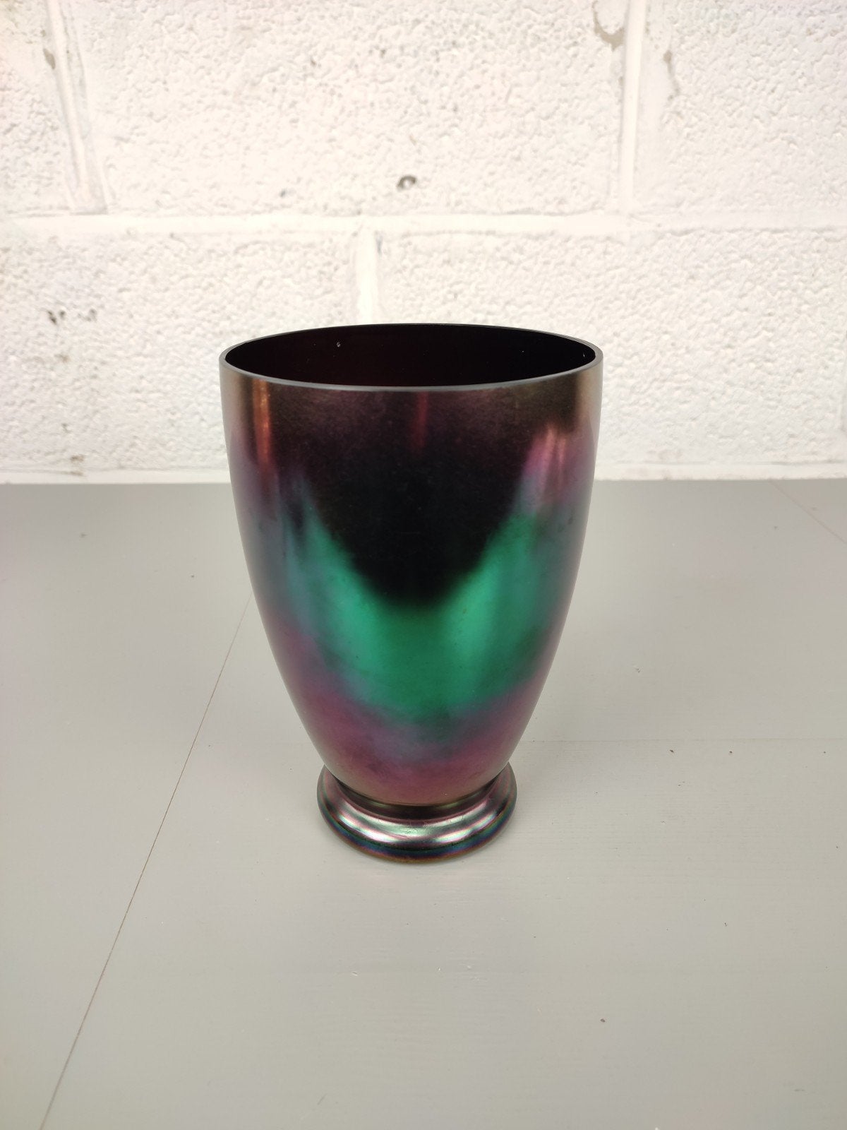 Antieke iriserende Kralik 'purple glatt' vaas, Antiek en Kunst, Antiek | Glaswerk en Kristal, Ophalen of Verzenden
