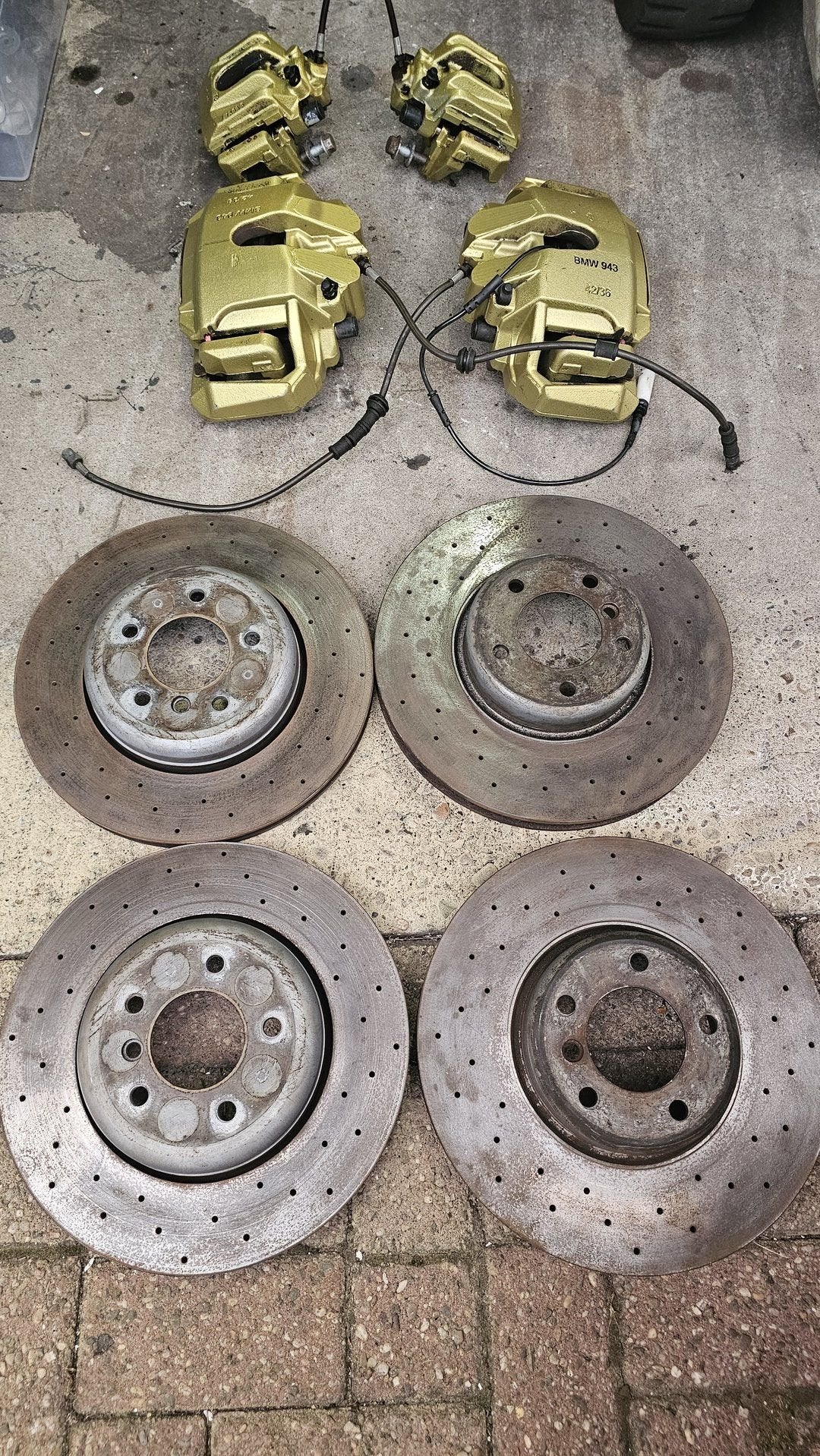 Upgrade Remschijven set remklauwen rembloken set voorzijde g, Gebruikt, -, Ophalen of Verzenden, -