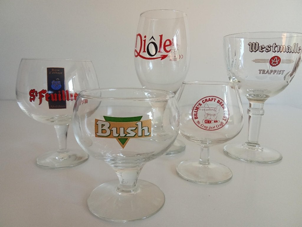 Degustatie bierglazen set o.a. BILLIE'S CRAFT BEER FEST glas, Verzamelen, Ophalen, Zo goed als nieuw, Bierglas
