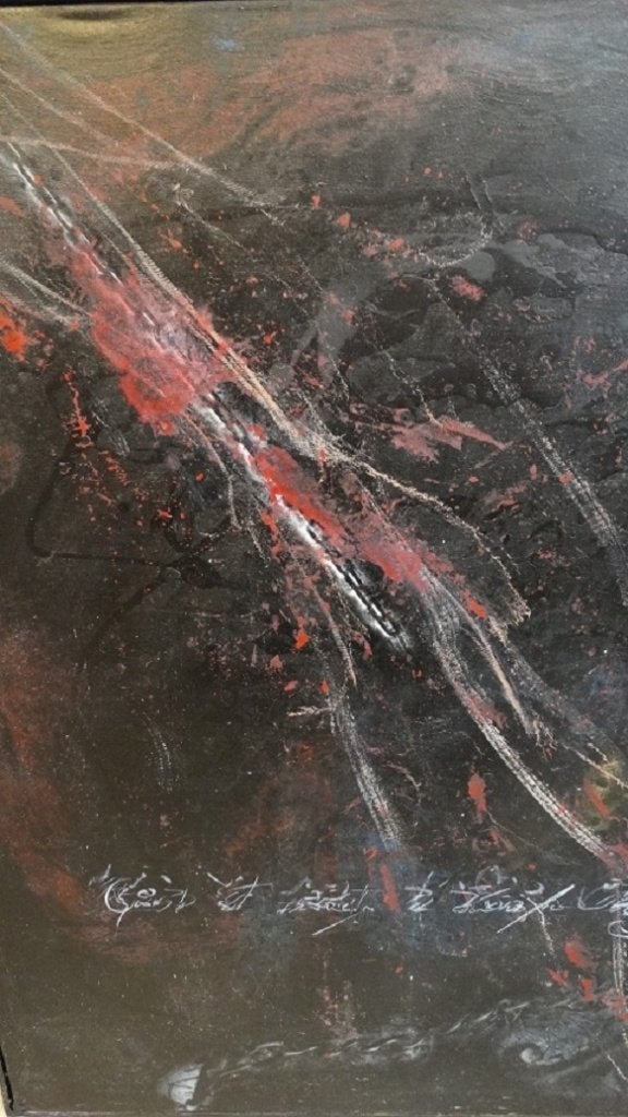 Deflorenne Xavier "moderne compositie"., Antiek en Kunst, Kunst | Schilderijen | Modern, Ophalen, Gesigneerd, Olieverf, Abstract