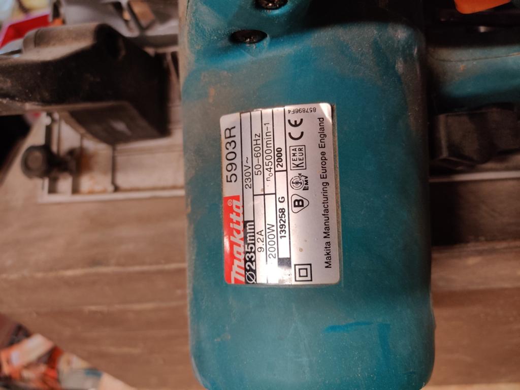 Makita 5903R cirkelzaag, Enlèvement, Scie circulaire