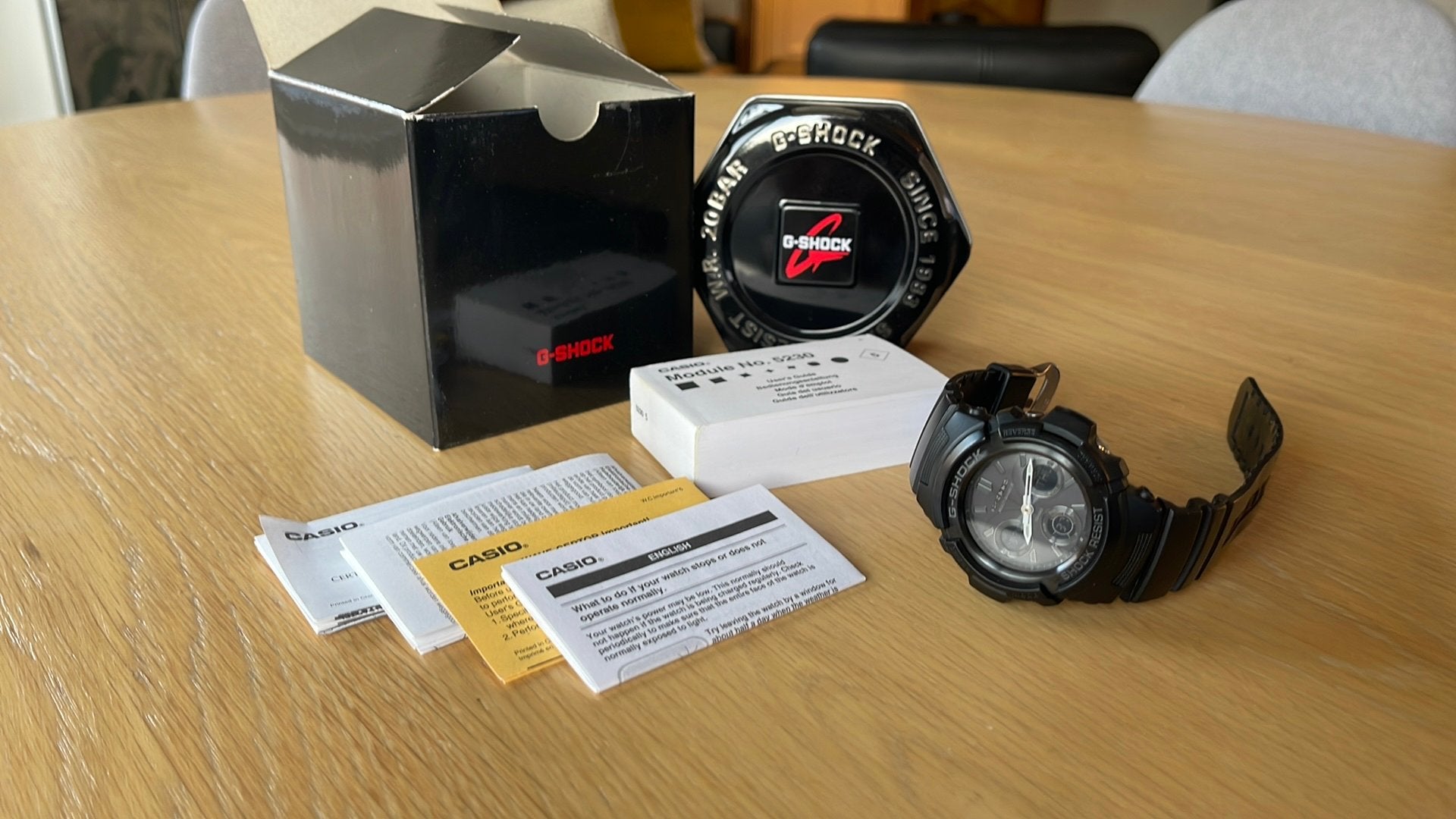 G-shock AWG M100B - 6 bandes multibandes, solaire robuste, Montre-bracelet, Casio, Enlèvement ou Envoi, Synthétique