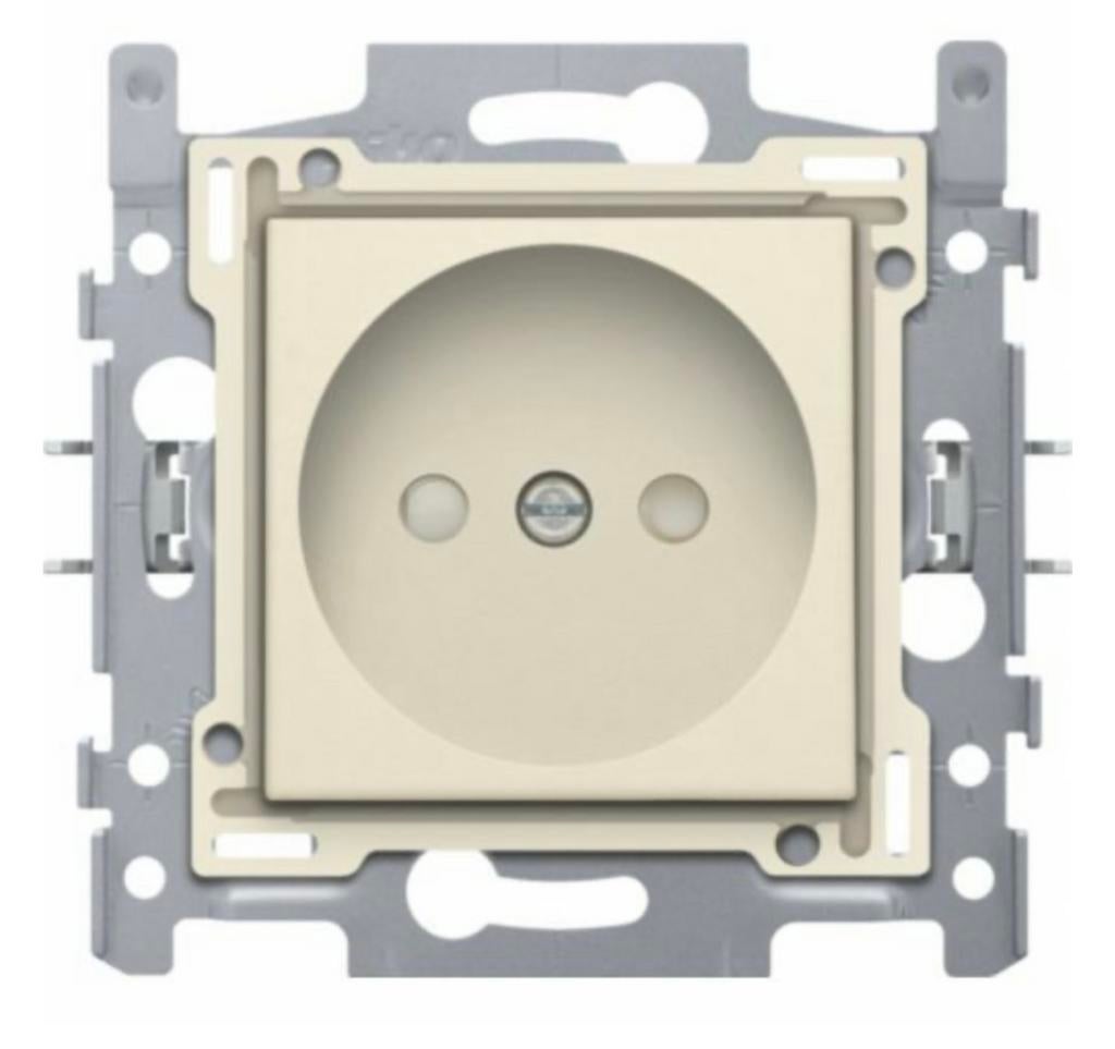 Aardloos stopcontact + kinderslot crème - 100-66500, Ophalen of Verzenden, Nieuw