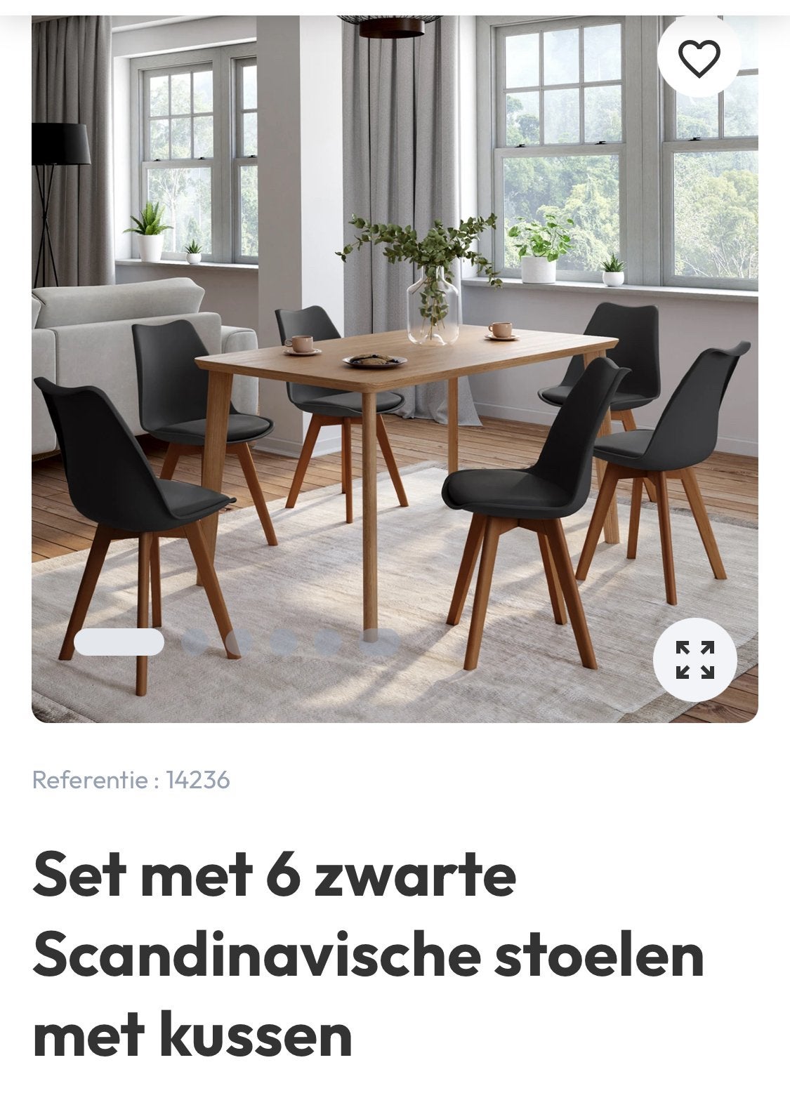 Stoelenset nieuw in doos, Neuf, Scandinavian, Synthétique, Enlèvement