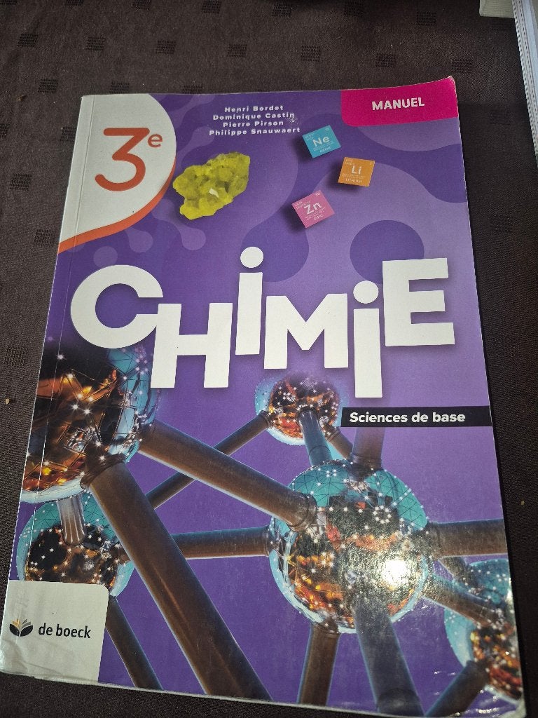 Chimie 3 sciences de base, Livres, Enlèvement ou Envoi, Chimie