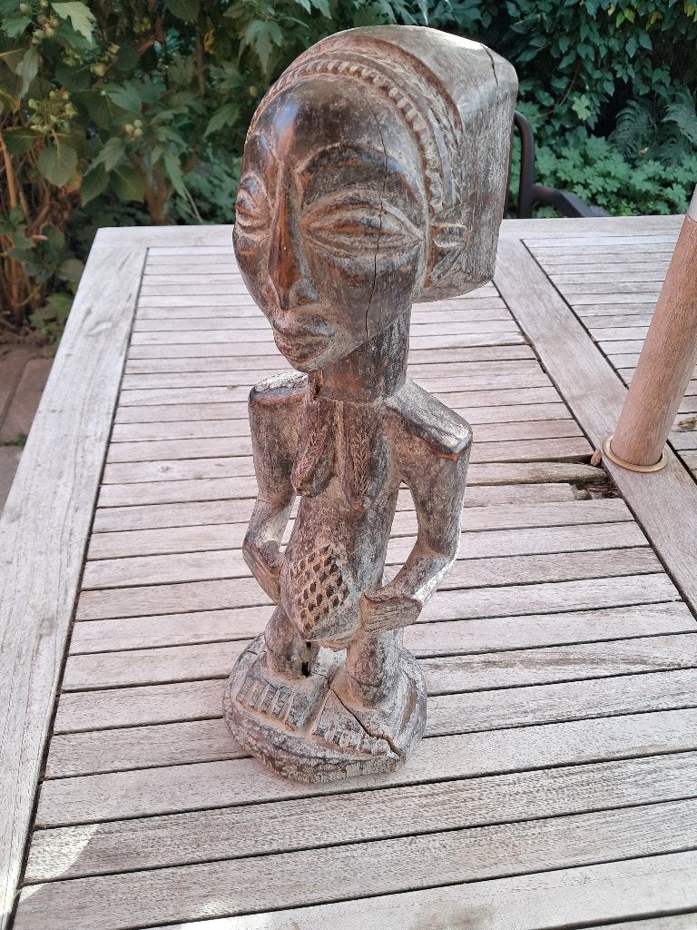 Luba beeldje, 40 cm, Bruin, Afrika, Beeld