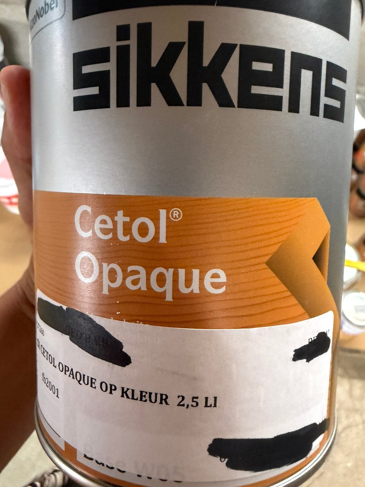 Sikkens cetol opaque dekkende lichtgrijze beits 1liter, Ophalen of Verzenden, Nieuw
