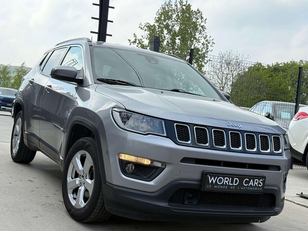 Jeep Compass 1.4 TURBO LONGITUDE - LINE ASS. - CAMERA - CARP, Autos, Jeep, Cuir, Argent ou Gris, Achat, Euro 6