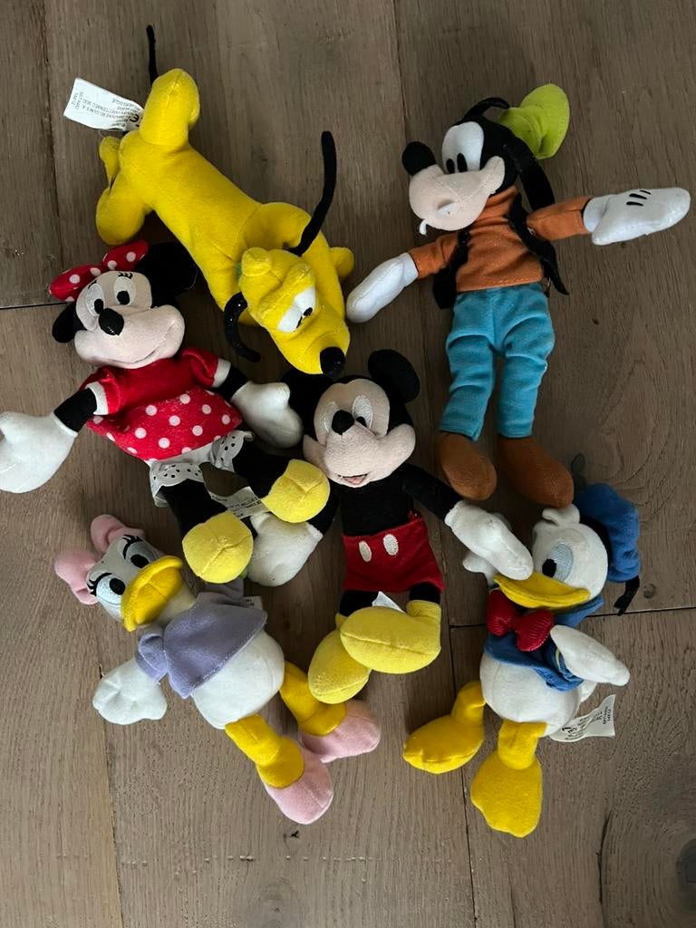 Mickey Mouse & friends knuffels (6x), Verzamelen, Ophalen, Mickey Mouse, Zo goed als nieuw, Knuffel