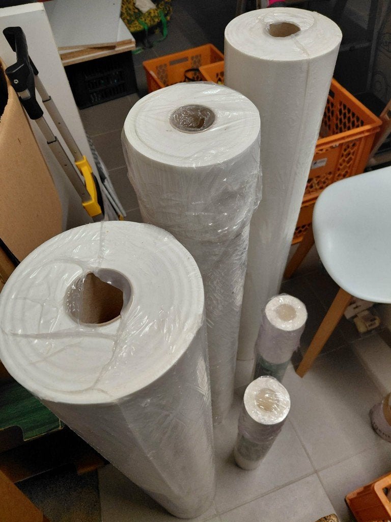 Papier peint polaire 160m², Uni, Classique, Autres marques, Blanc