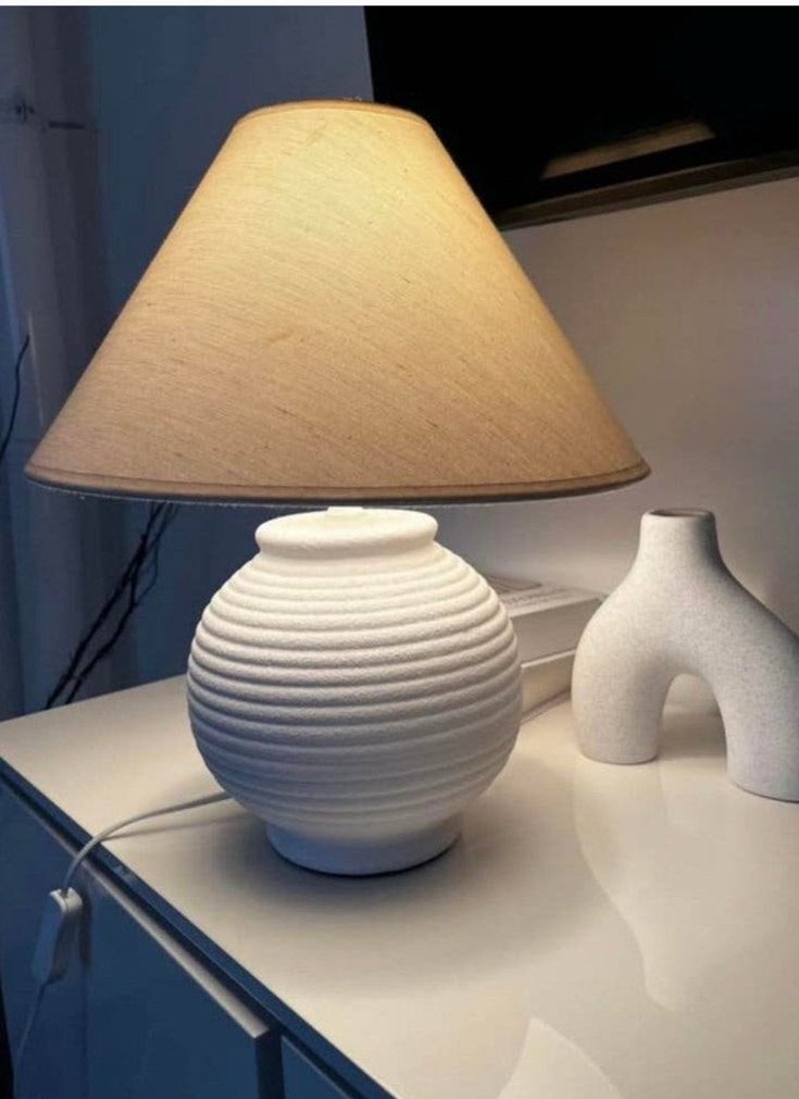 Lampe blanche texturé, Enlèvement, Comme neuf