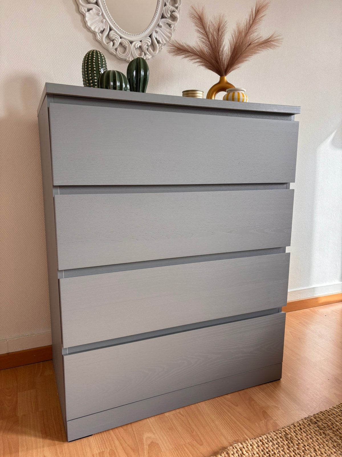 Commode IKEA grise, 3 ou 4 tiroirs, 25 à 50 cm, Comme neuf, Enlèvement