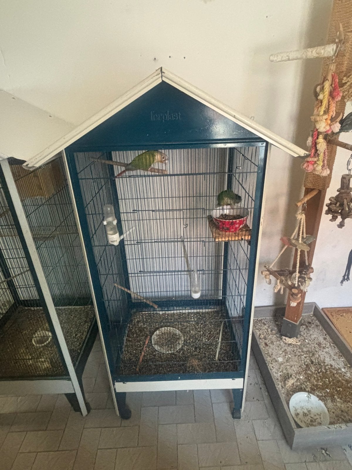 2x grote vogelkooi, Dieren en Toebehoren, Ophalen of Verzenden, Zo goed als nieuw, Metaal, Vogelkooi