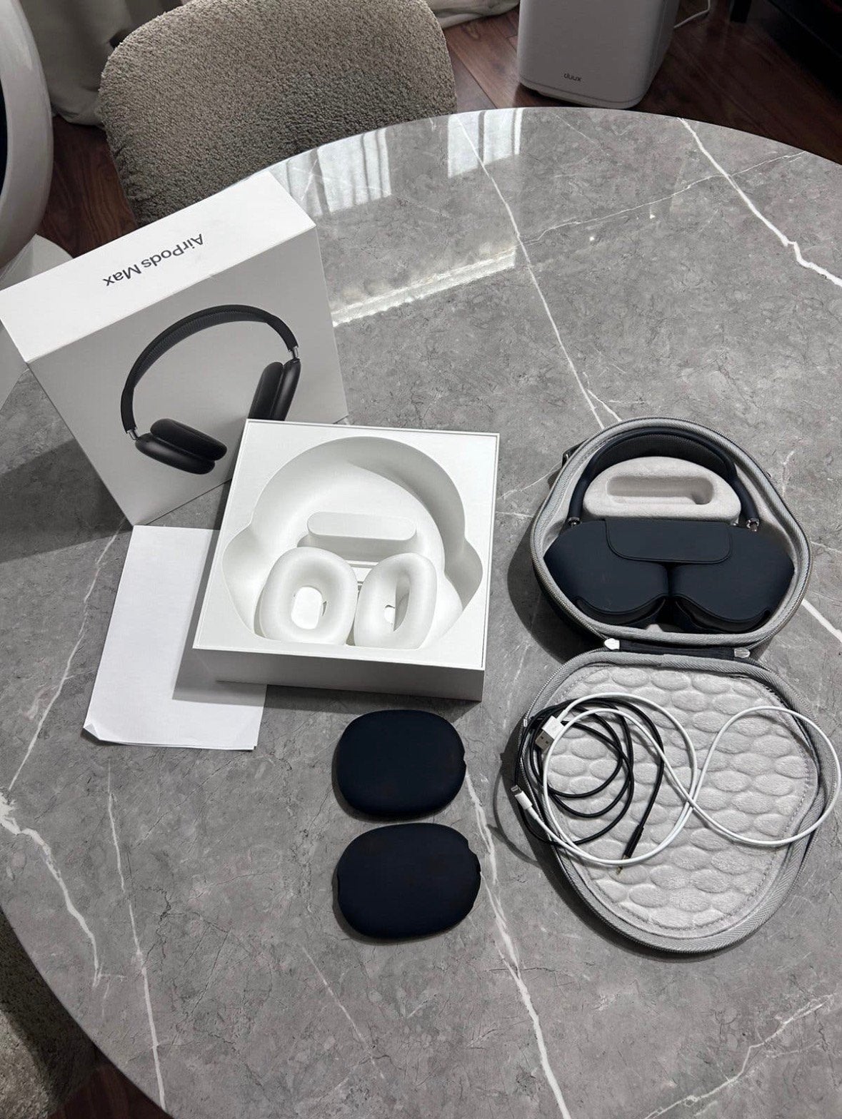 Apple AirPods Max Space Gray – Nieuwstaat + doos, Ophalen of Verzenden, Zo goed als nieuw, Apple