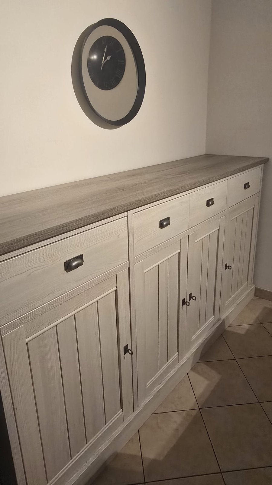 Eetkamer (kast, tafel en stoelen), Maison & Meubles, Enlèvement, Comme neuf