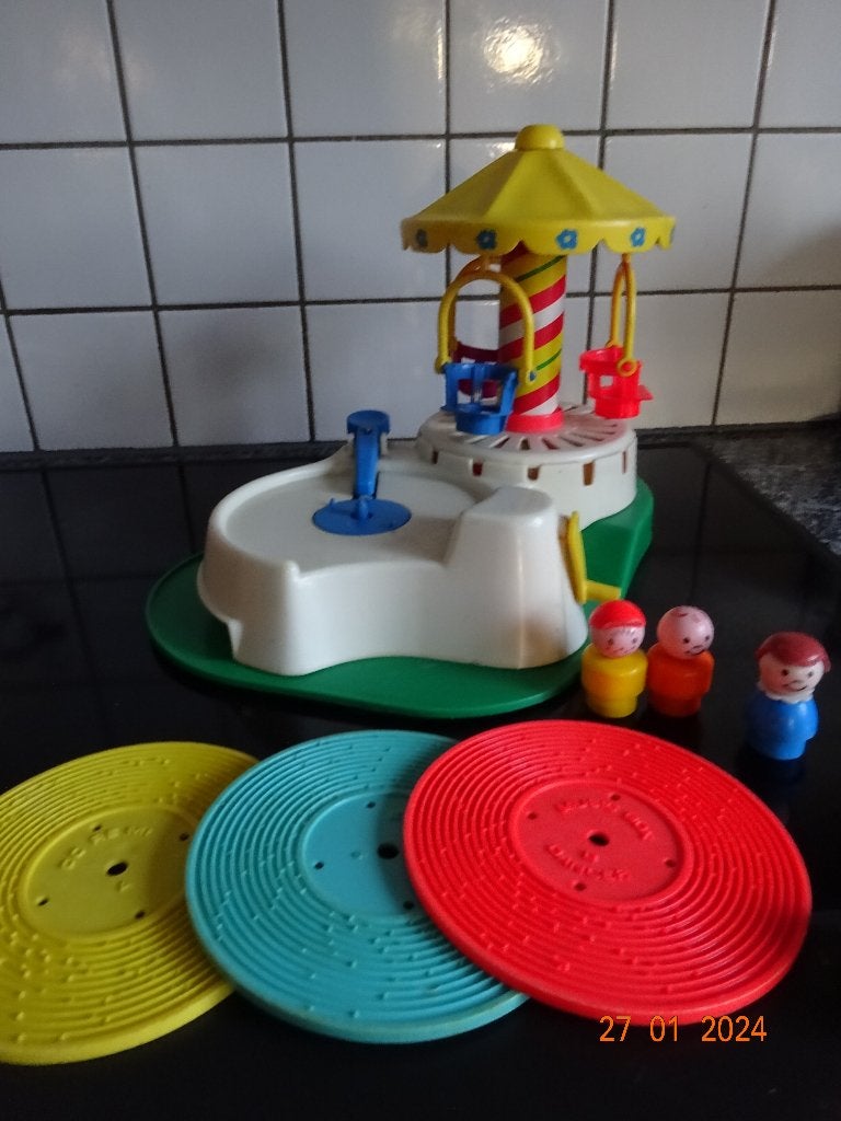 Vintage Fisher Price Change-A-Tune Carousel Record Player, Ophalen of Verzenden