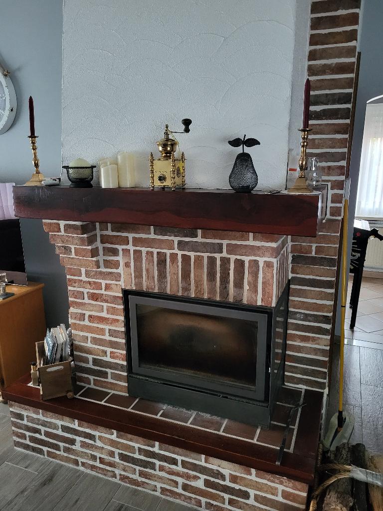 Houtkachel inbouw hoekmodel, Huis en Inrichting, Kachels, Ophalen, Gebruikt, Houtkachel, Inbouw