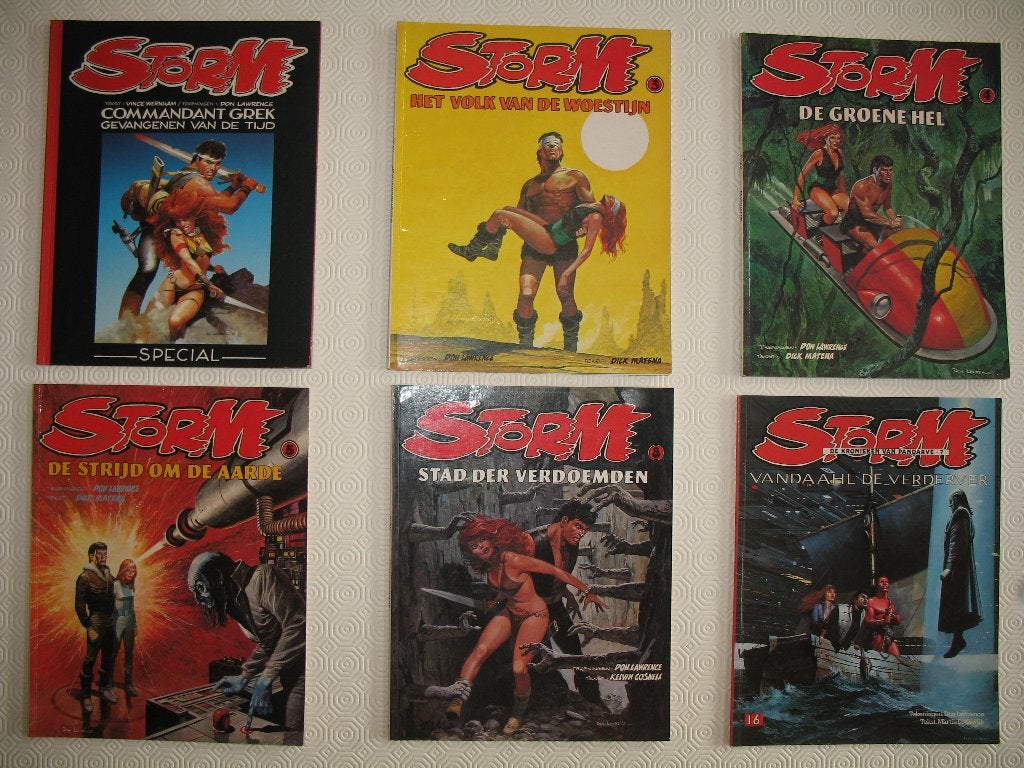 Storm, Don Lawrence, 11 stuks, Boeken, Stripverhalen, Zo goed als nieuw, Meerdere stripboeken, Ophalen of Verzenden