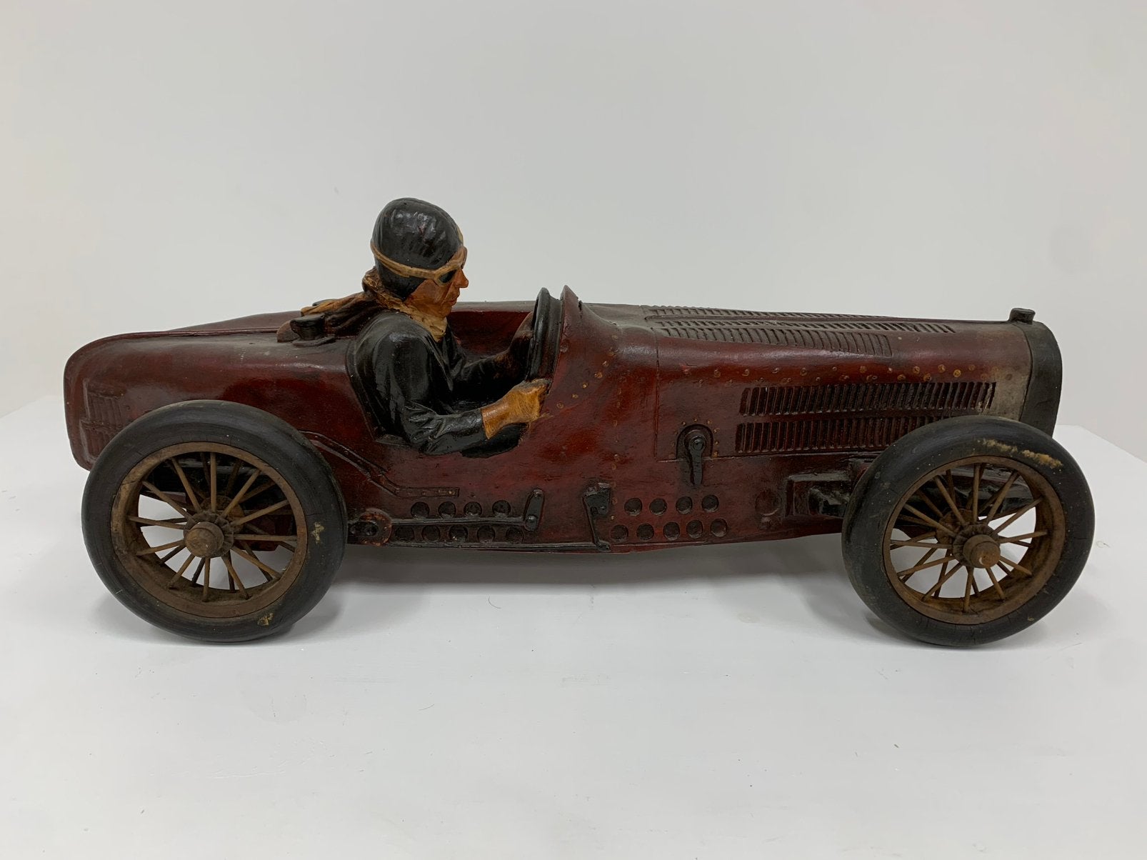 Vintage houten F1 racewagen – 70 cm, Hobby & Loisirs créatifs, Voitures miniatures | 1:43, Comme neuf, Enlèvement