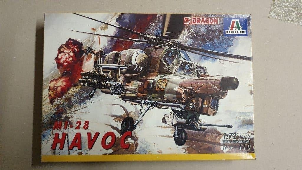 Mil Mi-28 Havoc, Hobby & Loisirs créatifs, Comme neuf, 1:72 à 1:144, Hélicoptère, Italeri