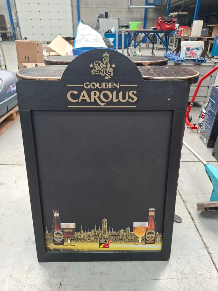 Gouden Carolus bord mancave, Ophalen