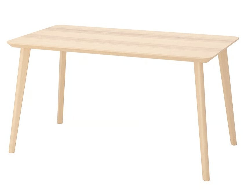 IKEA LISABO tafel, essenfineer, 140x78 cm, Huis en Inrichting, Tafels | Eettafels, Ophalen, Gebruikt, 50 tot 100 cm, 100 tot 150 cm