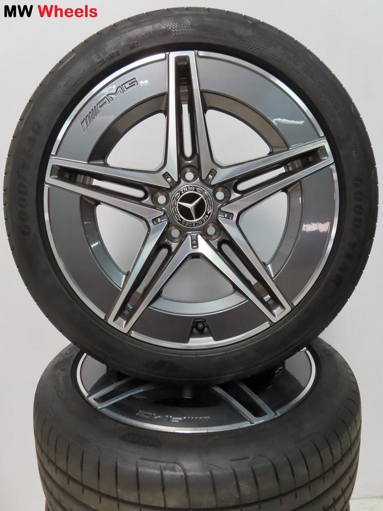 Mercedes C klasse W206 AMG 18 inch velgen met zomerbanden, Auto-onderdelen, 18 inch, Gebruikt, -, -