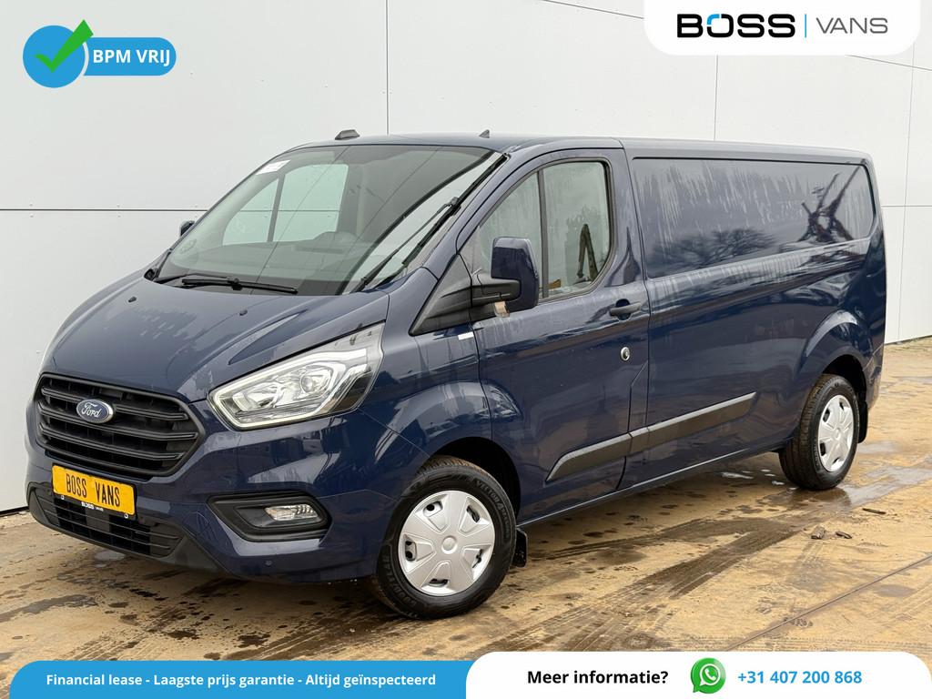 Ford Transit Custom 300 2.0 TDCI 130PK Automaat L2H1 LED Cru, Auto's, 1997 kg, 4 cilinders, Blauw, Diesel