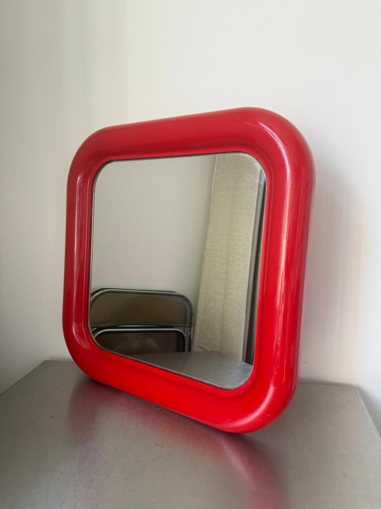 Miroir Artemide design vintage Delfo rouge de Sergio Mazza, Enlèvement, Comme neuf