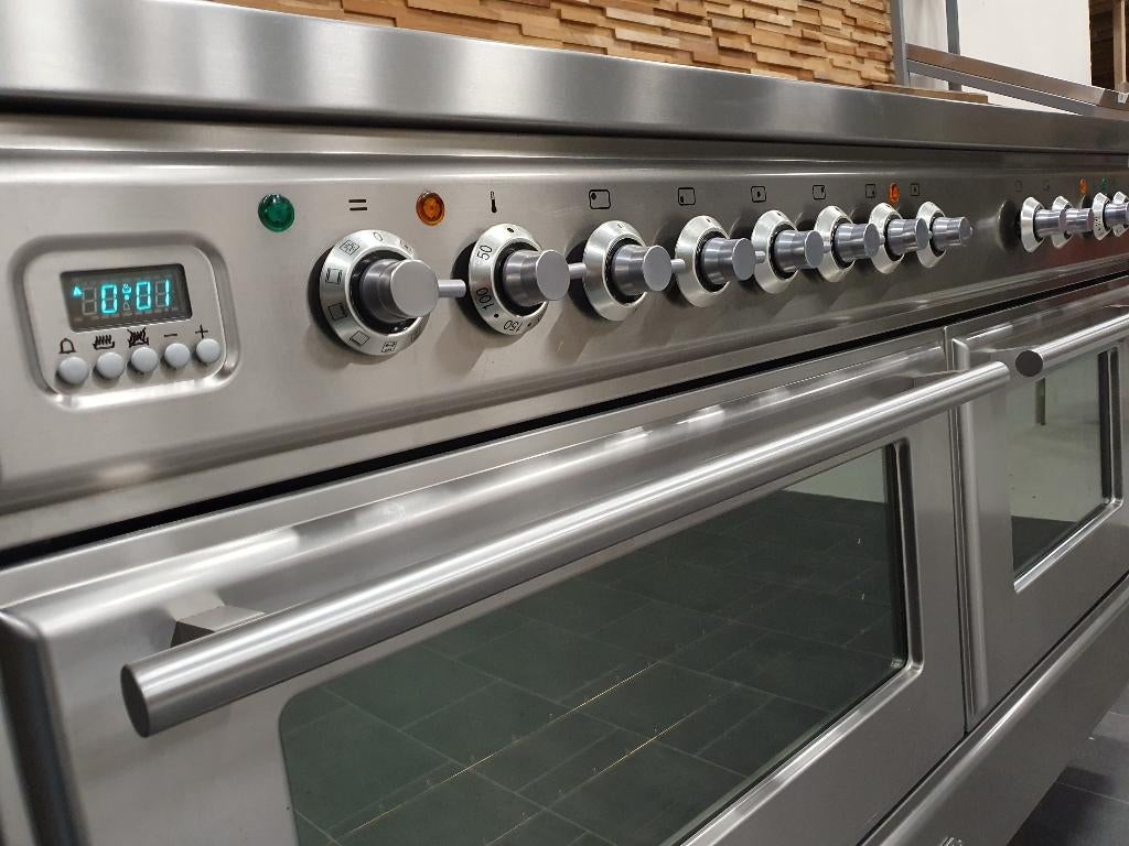 🔥Luxe Boretti Majestic Fornuis 150cm RVS 2 ovens 8 pits, Elektronische apparatuur, Fornuizen, Ophalen, 60 cm of meer, Zo goed als nieuw