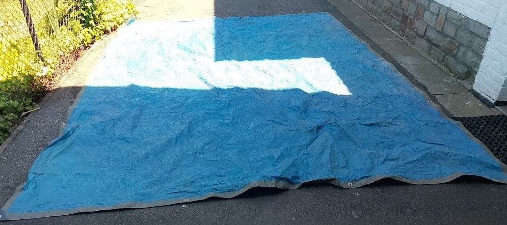 bache / dekzeil / afdekzeil (+/- 9m²), Ophalen, Zo goed als nieuw, 5 tot 10 m², Zeil